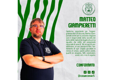Calcio a 5: Matteo Giampieretti resta al CUS Ancona